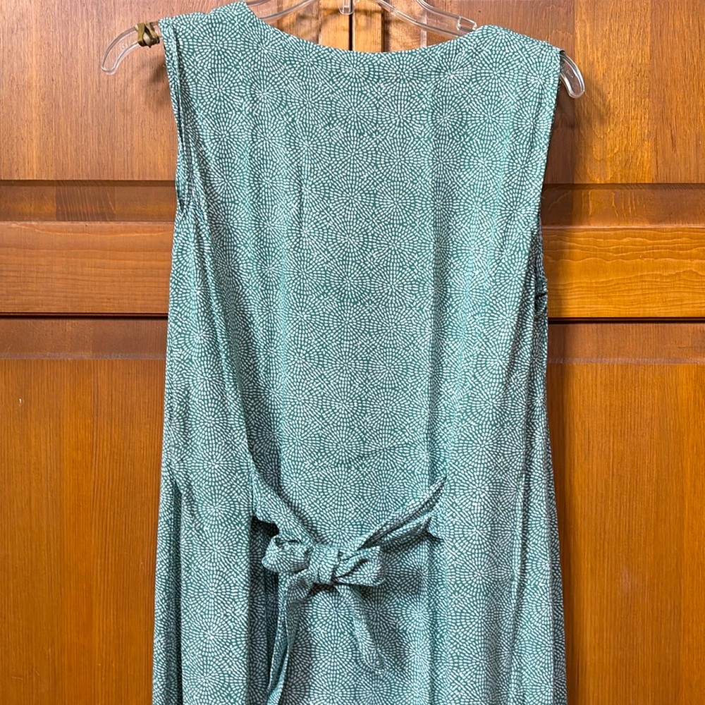 White Rice Green Patterned Maxi Dress - Picture 4 of 4